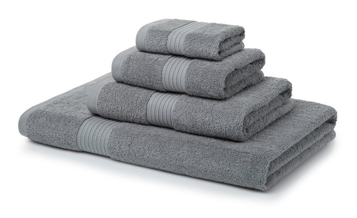 9 Piece Silver Towel Bale 700GSM - 4 Face Cloths, 2 Hand Towels, 2 Bath Towels, 1 Bath Sheet