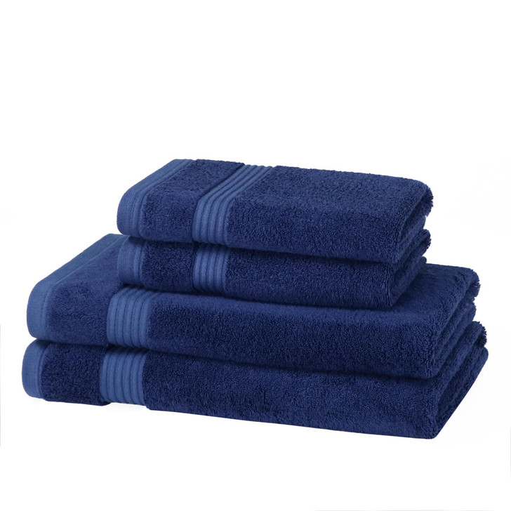4 Piece 700GSM Bamboo Towel Set - 2 Hand Towels, 2 Bath Towels