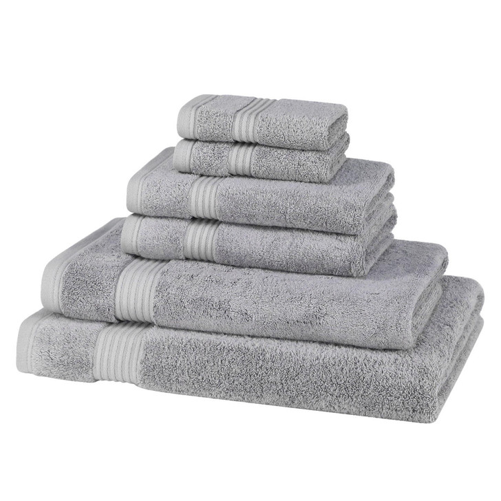 6 Piece 700 GSM Bamboo Towel Set - 2 Face Cloths, 2 Hand Towels, 1 Bath Towel, 1 Bath Sheet