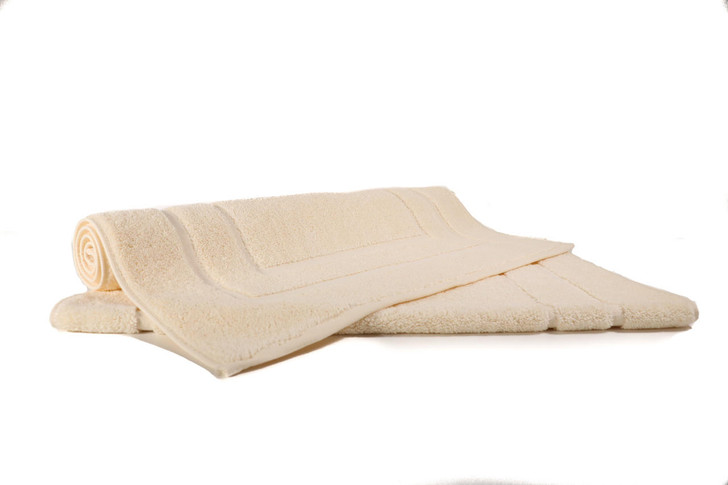 Cream Bath Mats 1000 GSM Cotton Size - 2 Stripes