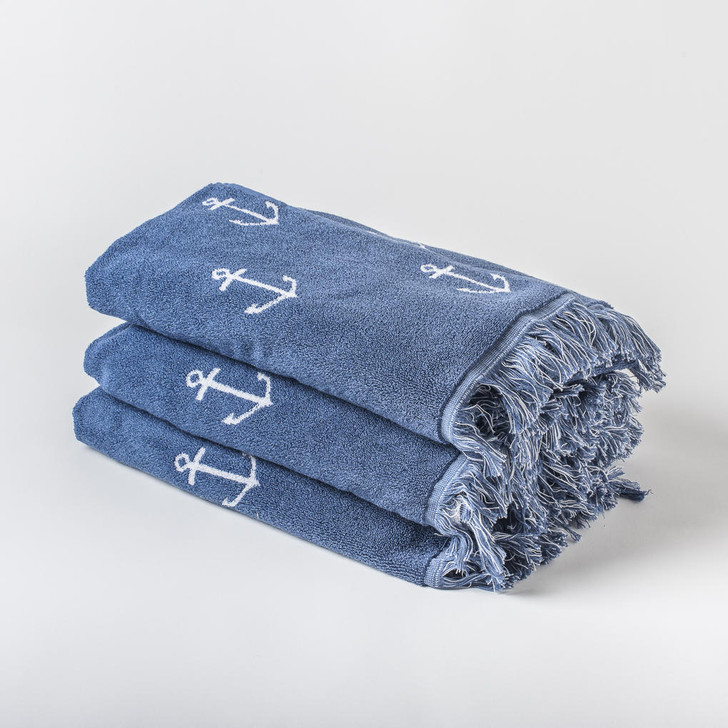 Anchor Design Tassel Beach Towel - 550 GSM