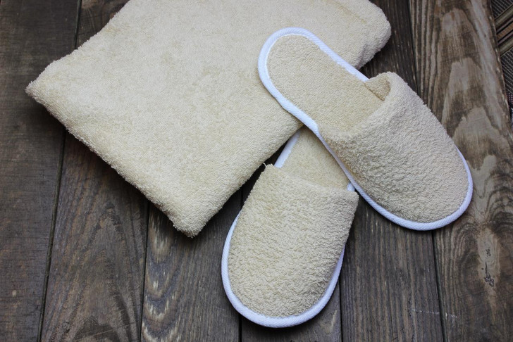 100percent Cotton Terry Towelling Slippers