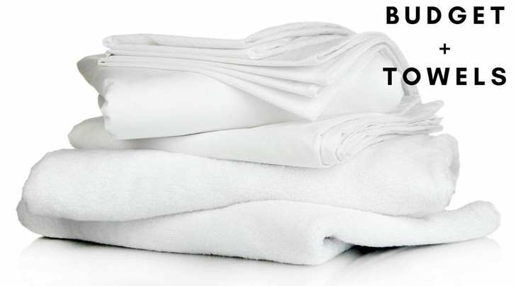 Budget Full Bedding Pack Towels - Includes Pillow, Duvet, Pillowcase, Duvet Cover, Fitted Sheet, Hand Towel and Bath Towel