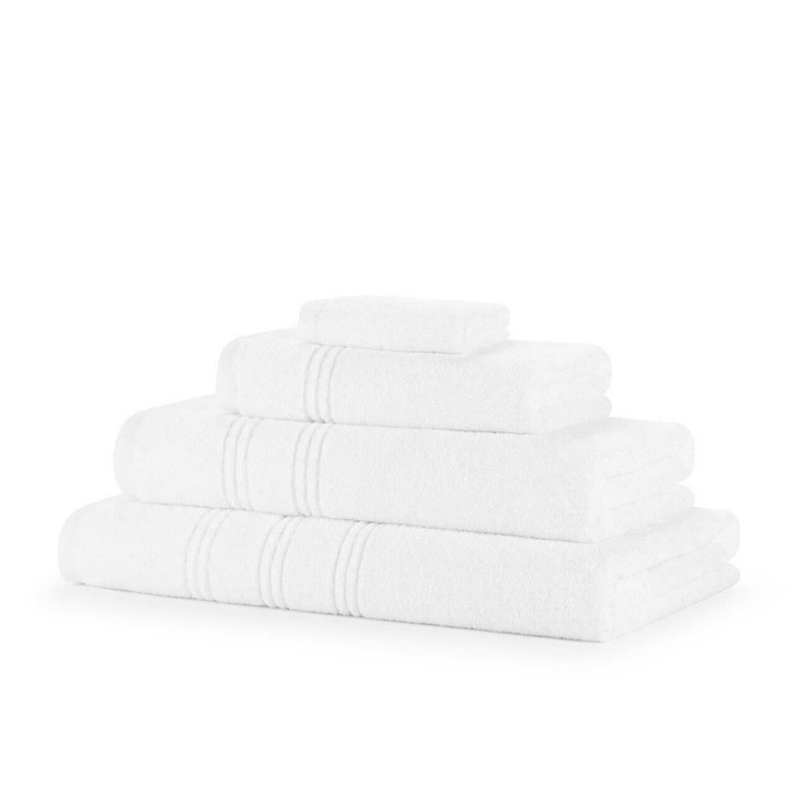 4 Piece 600GSM Zero Twist Towel Bale - 2 Hand Towels, 2 Bath Sheets