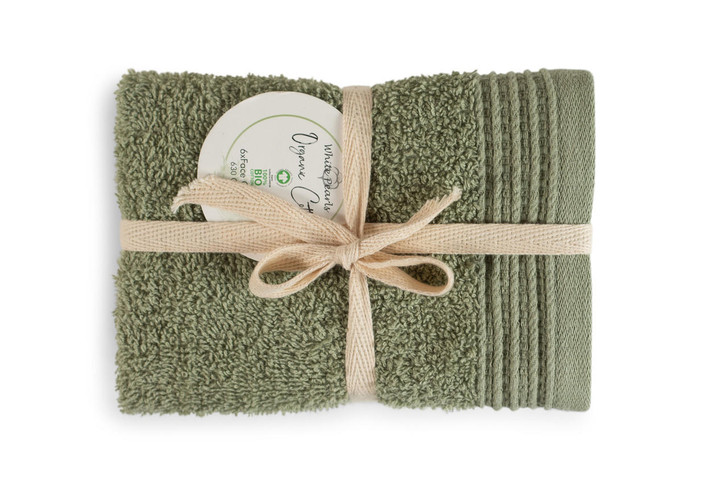 100% Organic Cotton Face Cloths - Gift Ribboned
