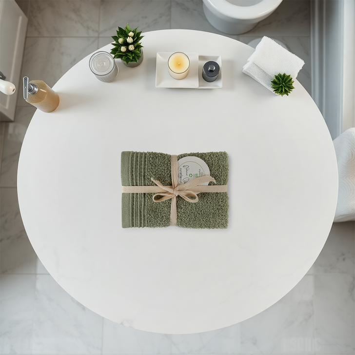100% Organic Cotton Face Cloths - Gift Ribboned