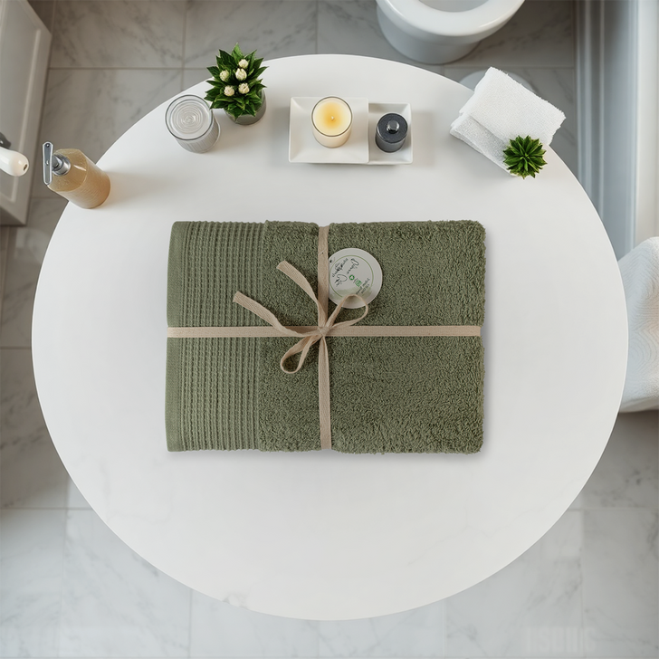 100% Organic Cotton Bath Towels - Gift Ribboned