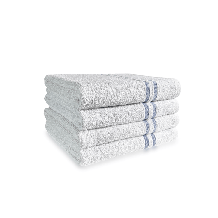 450 GSM 100% Cotton Blue Header Bar Leisure Towels