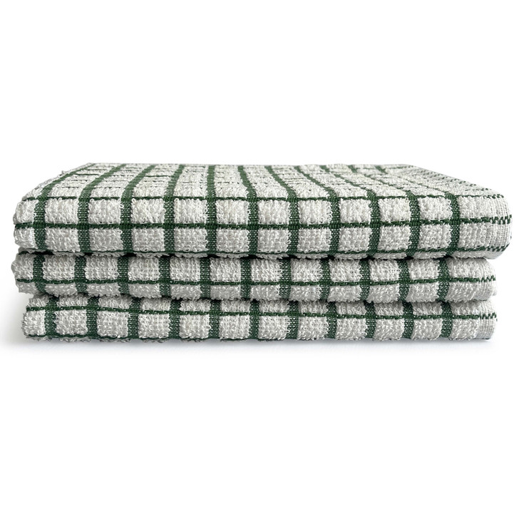 Terry Check Tea Towels - 100% Cotton
