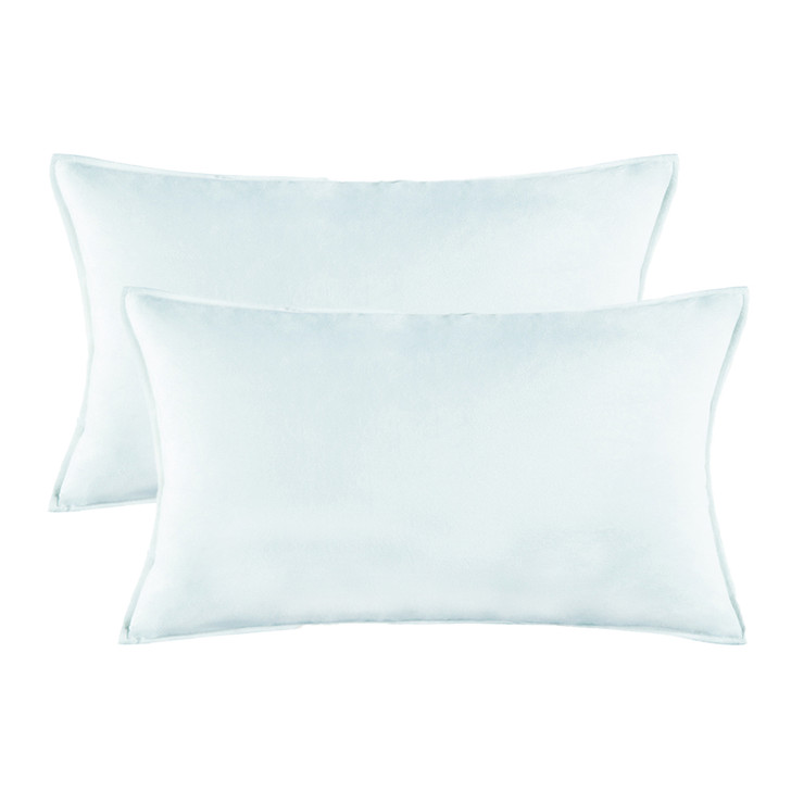 Set of 2 Cushions with Premium Piped Velvet Covers Included - 30x50cm