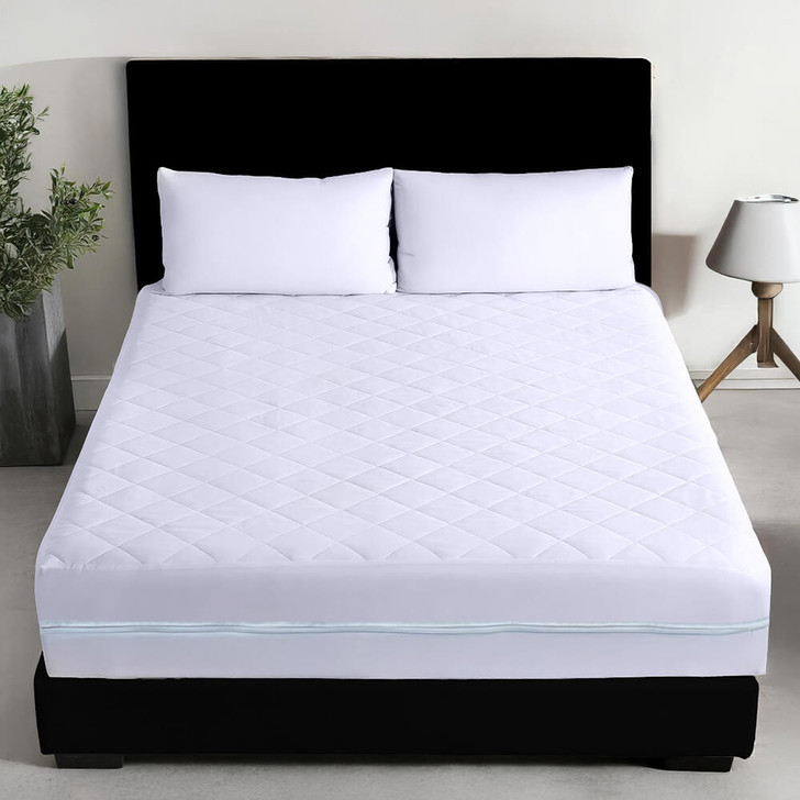 Fully Enclosed Zipped Waterproof Quilted Mattress Protector
