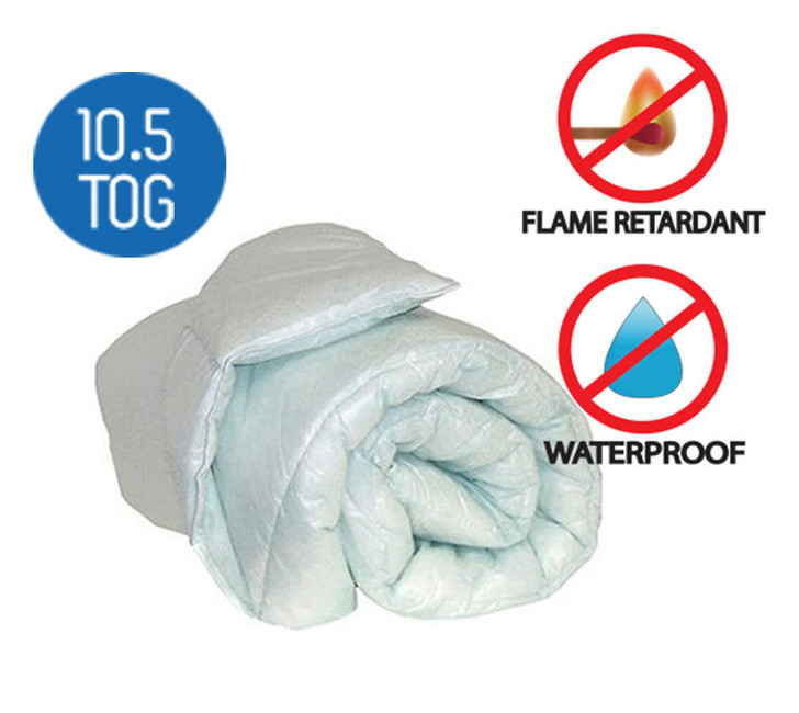 Wholesale Waterproof Green Tint FR Duvet 10.5 Tog Value Range
