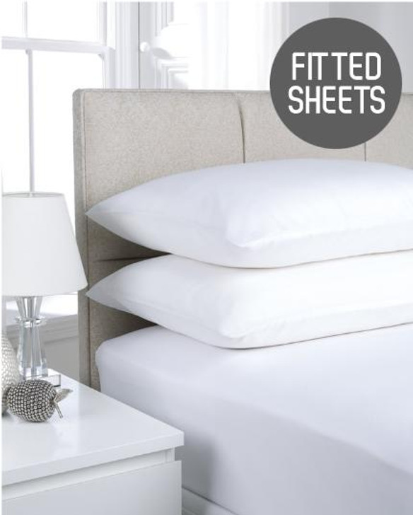 180TC Extra Deep Percale Fitted Sheets Up To 16 Easy Iron