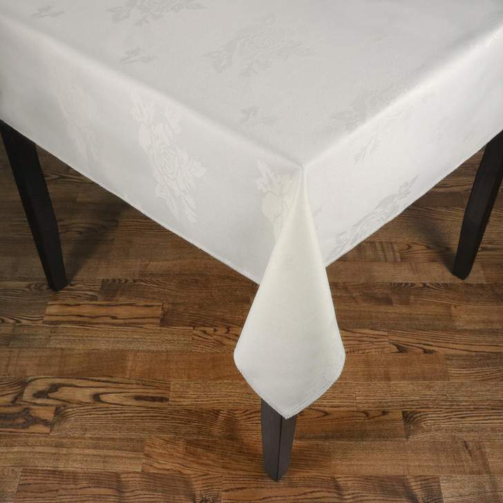 Low Cost Polyester Damask Rose Design Tablecloths With Price