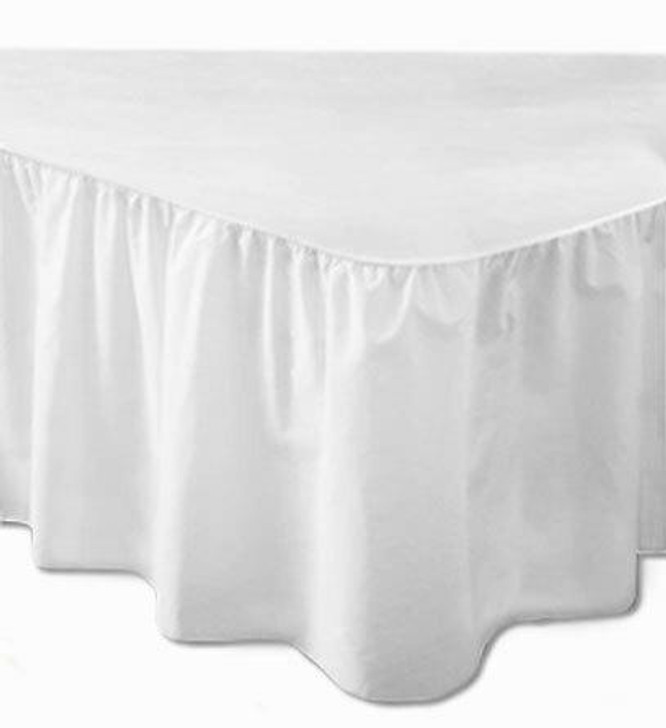 180TC White Base Valance Sheet - Easy Care Single