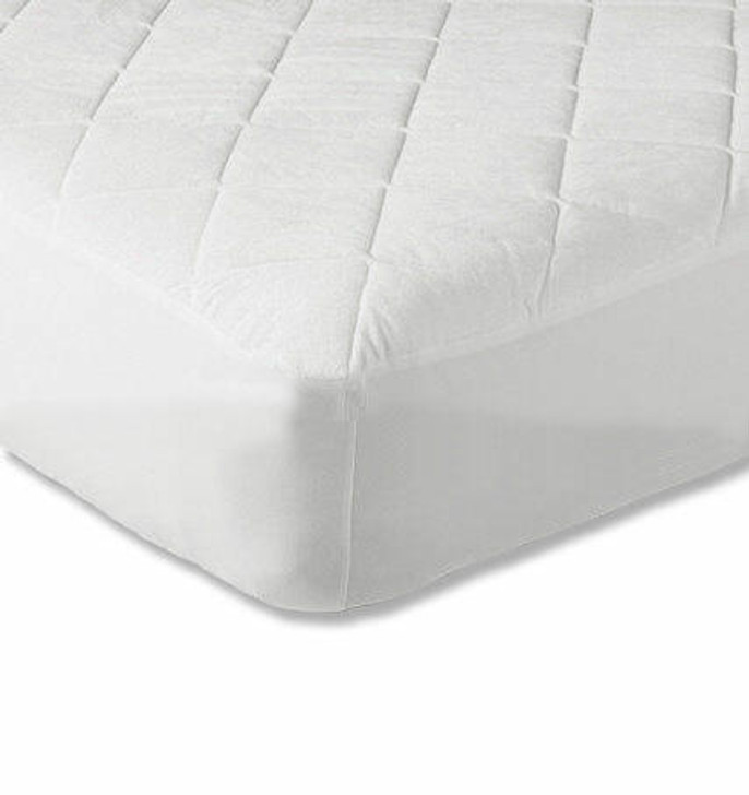 9 Quilted Mattress Protector Polycotton Easy Care White Double