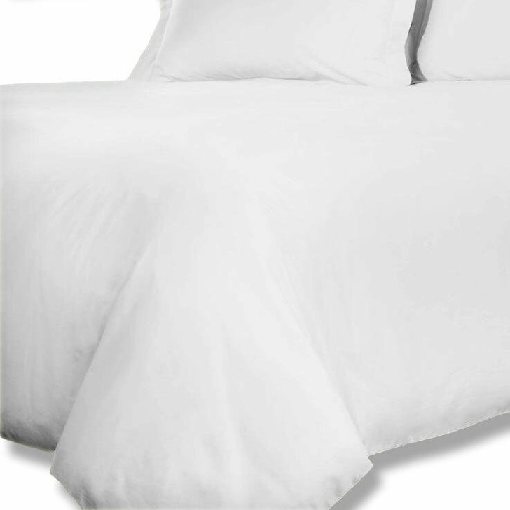 White Percale Duvet Cover 200 Thread Count Soft Cotton - Double