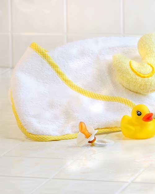 Baby Hooded Towel - Terry Towelling